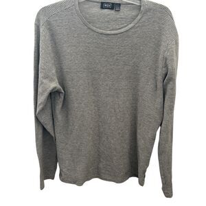 RDI Women's Gray Ribbed Long‎ Sleeve Pullover Sweater Size M
